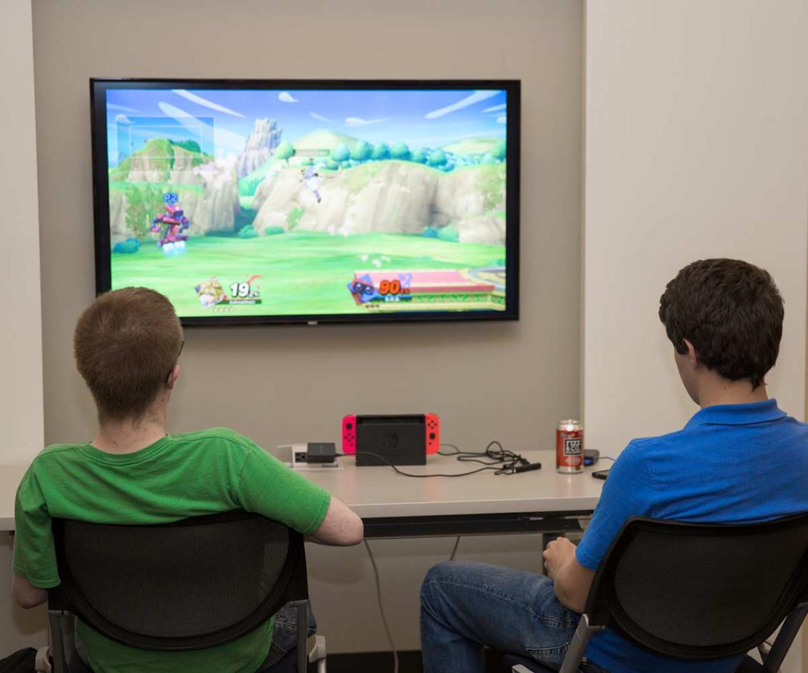 Break time. Who&rsquo;s up for a quick game of Super Smash Bros. on the first floor of Upchurch University Center...