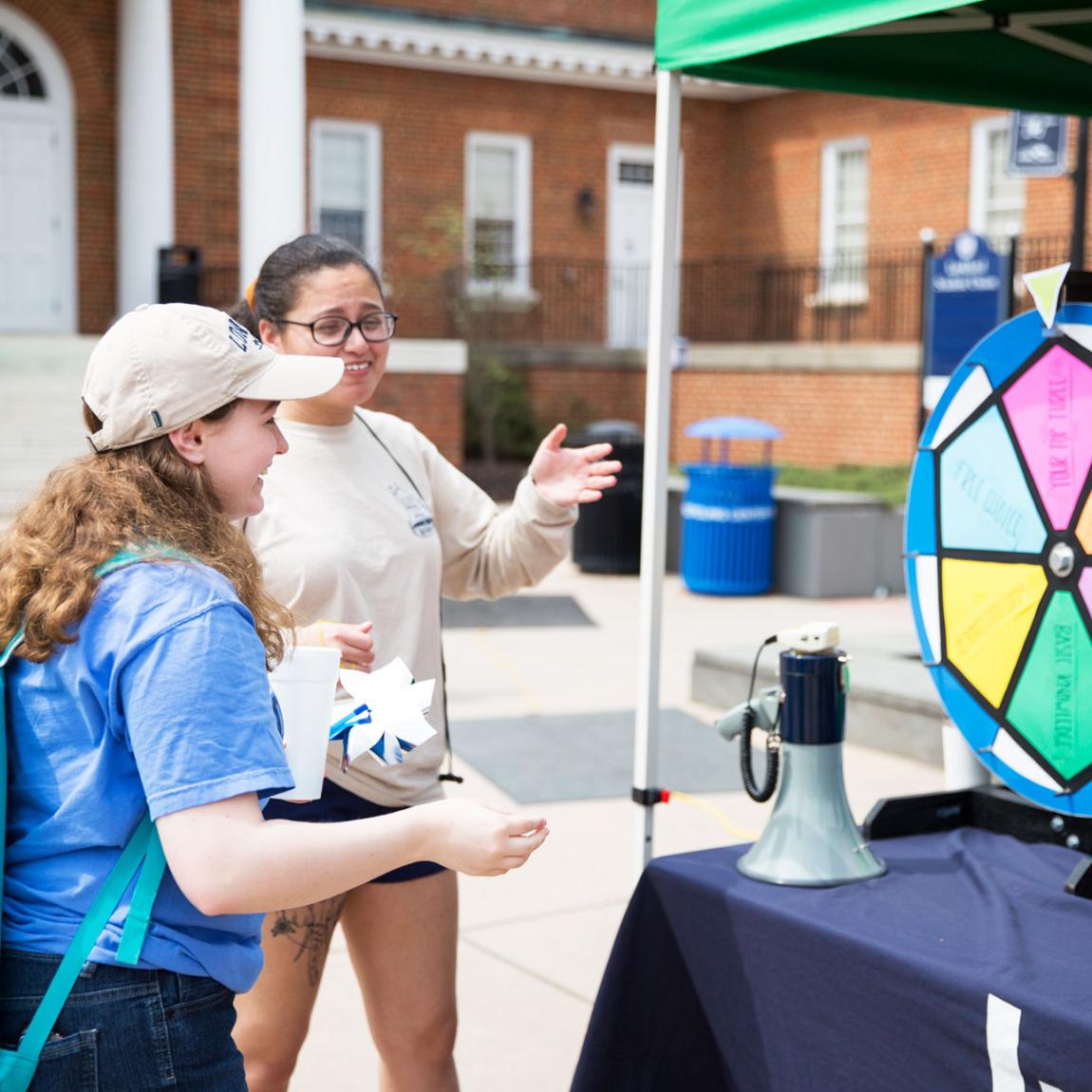 Student clubs and orgs regularly set up near the CHI fountain on Brock Commons with fun activities to promote causes and events on campus. Snow cones are always a big hit! 