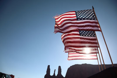 American flags