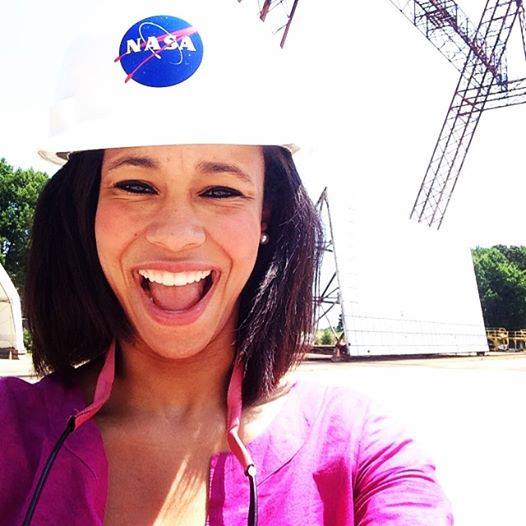 Natalie Joseph at the Gantry at NASA Langley Research Center